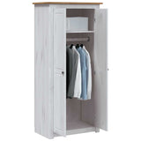 Wardrobe White 80x50x171.5 cm Solid Pine Panama Range 282666
