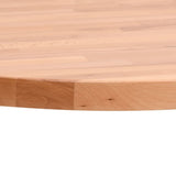 Table Top 80x2.5 cm Round Solid Wood Beech 355939