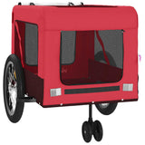 Pet Bike Trailer Red and Black Oxford Fabric and Iron 93936
