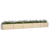 Planter Ivory 480 x 50 x 45 cm Galvanised Steel 42018106