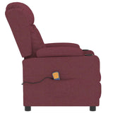 Massage Chair Wine Red Fabric 339061