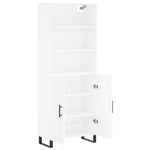 Highboard White 69.5x34x180 cm Engineered Wood 3189277