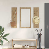 Wall-Mounted Coat Rack with Mirror Artisan Oak 96 x 1.5 x 90 cm 874538