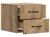 Wall-Mounted Bedside Cabinet 2 pcs Artisan Oak Engineered Wood 898654
