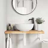Basin Shelf Wall Mounted Steel and Solid Wood Acacia 3302696