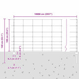 Wild Fence with Posts 100 x 1 m 3337168
