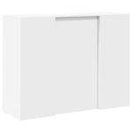 ZNTS Reception Desk White 135x50x103.5 cm Engineered Wood 3324187