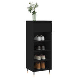Shoe Cabinet Black 40x36x105 cm Engineered Wood 831453