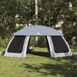 Pool Tent with Removable Fly & Mesh Walls Grey 690x690 cm 4100642