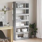 Book Cabinet Concrete Grey 80 x 30 x 198 cm Engineered Wood 3333919