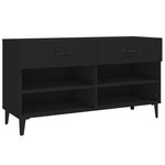 Shoe Cabinet Black 102x35x55 cm Engineered Wood 812826