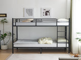 Twin Over Twin Bunk Bed for Kids Teens Adults, Heavy Duty Metal Bunk Bed with 72202753