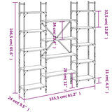 Bookshelf Black Engineered wood Large Bookshelf Rectangular 838858