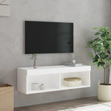 TV Cabinet with LED Lights White 100x30x30 cm 837155