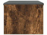 Hall Bench with Cushion Smoked Oak 63 x 38 x 40 cm 891548