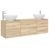 Bathroom Furniture Set 3 pcs Sonoma Oak 49.5 x 44.5 x 65 cm 3405893