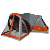 Family Tent Tipi 8-Person Grey and Orange Waterproof 94739