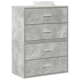 Cabinets with 2 Drawers 2 pcs Concrete Grey 60x31x40 cm Engineered Wood 858828