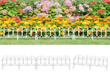 Lawn Edgings 17 pcs White 10 m PP 318294