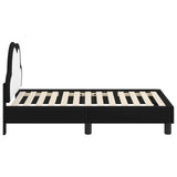 Toddler Bed Frame with Headboard Black 70 x 140 cm PU 42011172