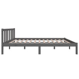 Bed Frame without Mattress Grey Solid Wood 120x200 cm 814881