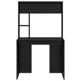 Desk with Shelf Black Oak 91 x 50 x 149 cm Engineered Wood 869259