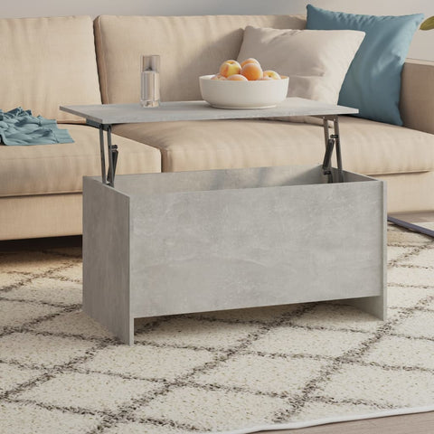 Coffee Table Concrete Grey 102x55.5x52.5 cm Engineered Wood 809669