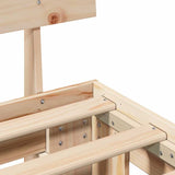 Bed Frame with Headboard Brown 200 x 200 cm Solid Pine Wood 3382289