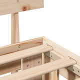 Bed Frame with Headboard Natural 90 x 190 cm Solid Pine Wood 872590