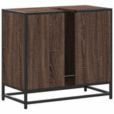 Bathroom Sink Cabinet Brown Oak 65x33x60 cm Engineered Wood 849288