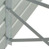 47068 Garden Raised Bed Galvanised Steel 480x80x77 cm Grey