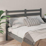 Bed Headboard Grey 186x4x100 cm Solid Wood Pine 818437