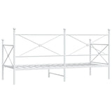 Day Bed without Mattress White 80x200 cm Steel 4104680