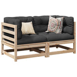 Garden Sofa Set Natural Pine Solid Pine Wood Medium Modular 3295810