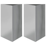 ZNTS Garden Planters 2 pcs Triangular 50x43x75 cm Galvanized Steel 851182