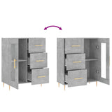 Sideboard Concrete Grey 69.5x34x90 cm Engineered Wood 828032