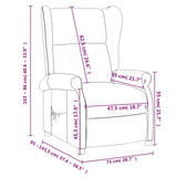 Recliner Chair Taupe Fabric 340957
