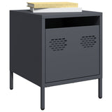 ZNTS Bedside Cabinets 2 pcs Anthracite 35x39x43.5 cm Steel 851249