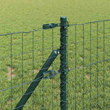 Embedded Fence Post 52 pcs Green Powder-Coated Steel 3350114