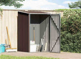 Garden Shed Brown 87x98x159 cm Galvanised Steel 46292
