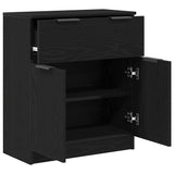 Sideboard with Drawer Black Oak 60 x 30 x 70 cm Engineered Wood 862738