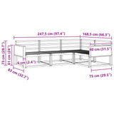 Outdoor Sofa Set 4 pcs Natural Solid Acacia Wood 3382527