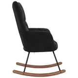 Rocking Chair Black 78 x 61 x 98 cm Velvet 42022452