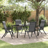 Garden Dining Set 5 pcs Grey Powder-Coated Steel 3379278