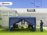 3 x 3 Pop Up Gazebo, Water and UV Resistant Party Tent Camping Canopy Marquee with Carry Bag, T3398P314669