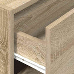 ZNTS Cabinet with 2 Drawers Sonoma Oak 60x31x40 cm Engineered Wood 858825