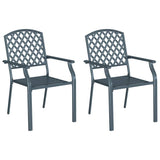 Garden Chair 2 pcs Anthracite 56 x 65 x 89 cm Steel 362775