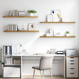 Wall Shelf 4 pcs Brown 120 x 23.5 x 4 cm Engineered Wood 42019958