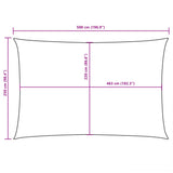 Sunshade Sail Oxford Fabric Rectangular 2.5x5 m Anthracite 135099