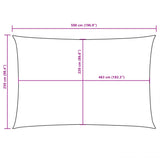 ZNTS Sunshade Sail Oxford Fabric Rectangular 2.5x5 m Anthracite 135099